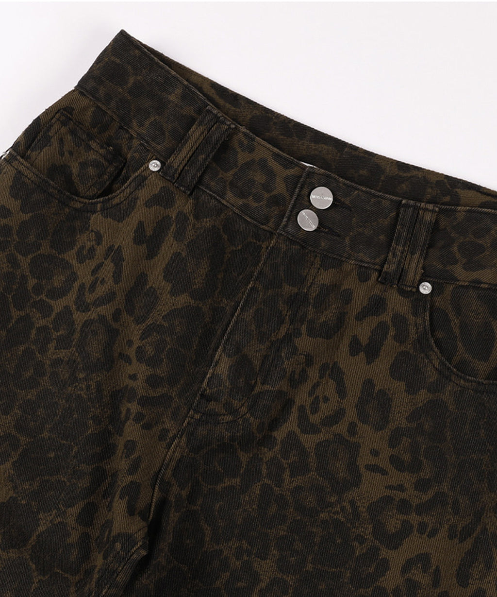 FANCY CLUB / LEOPARD BOOTCUT PANTS