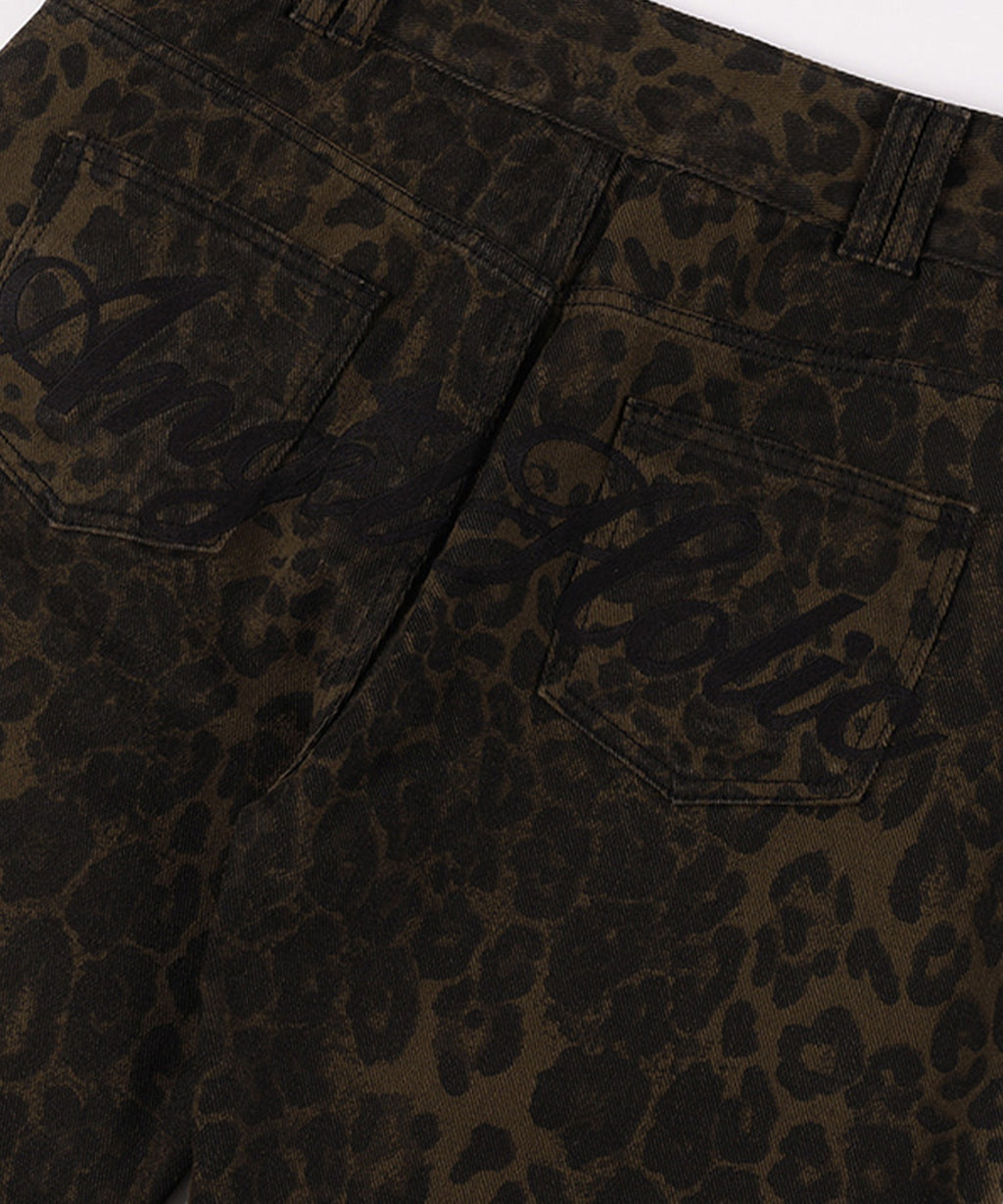 FANCY CLUB / LEOPARD BOOTCUT PANTS