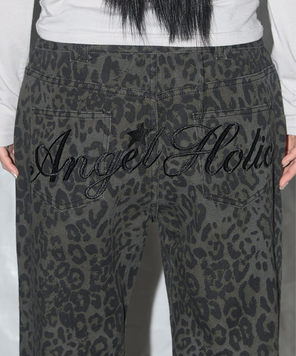 FANCY CLUB / LEOPARD BOOTCUT PANTS
