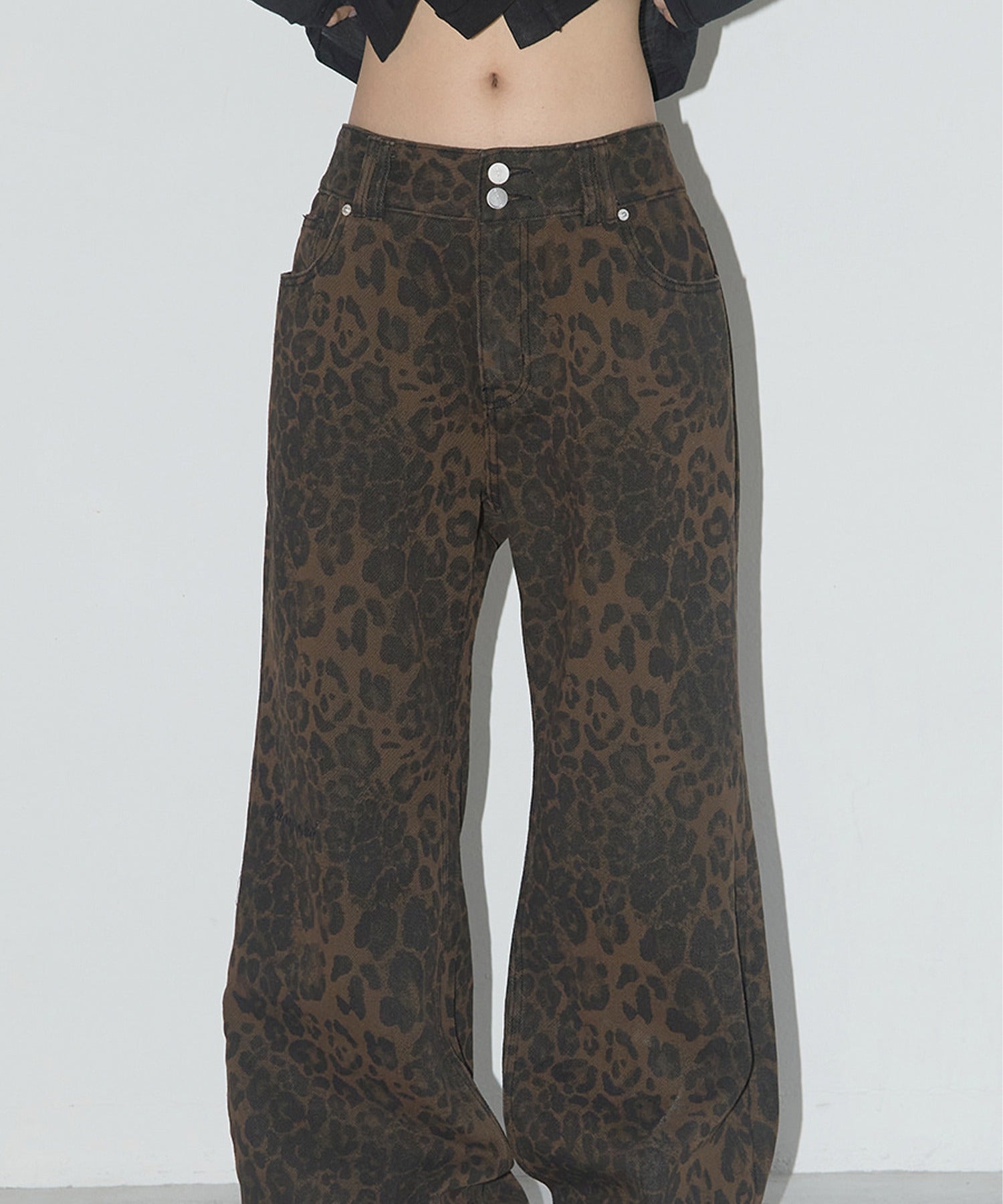 FANCY CLUB / LEOPARD BOOTCUT PANTS