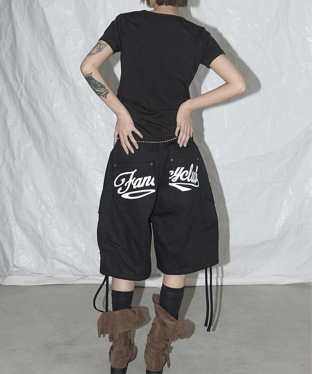 FANCY CLUB / CARGO LETTERING BERMUDA PANTS