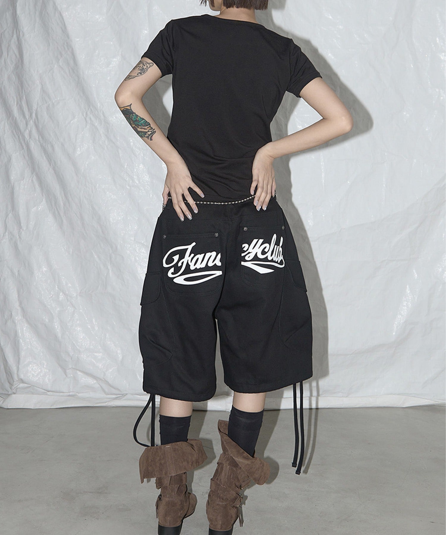 FANCY CLUB / CARGO LETTERING BERMUDA PANTS