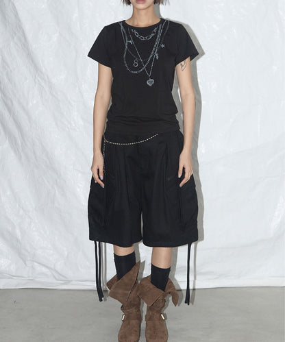 FANCY CLUB / CARGO LETTERING BERMUDA PANTS