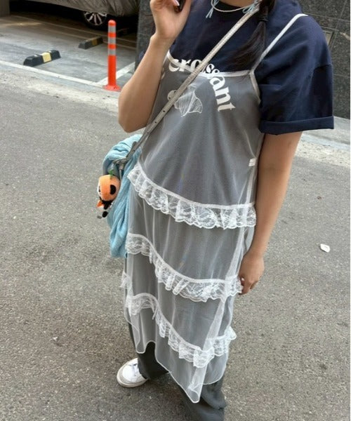 ipugo / イプゴ レイヤードレースキャミワンピース