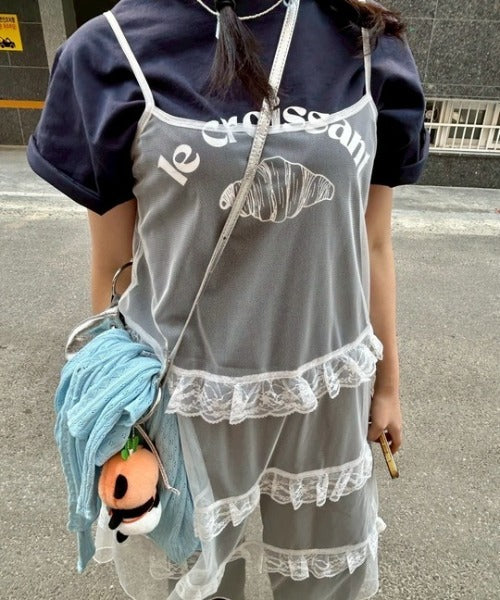 ipugo / イプゴ レイヤードレースキャミワンピース