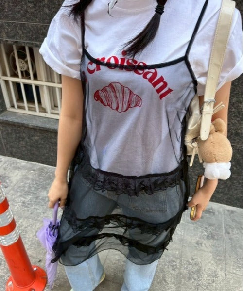 ipugo / イプゴ レイヤードレースキャミワンピース