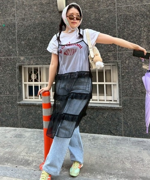 ipugo / イプゴ レイヤードレースキャミワンピース