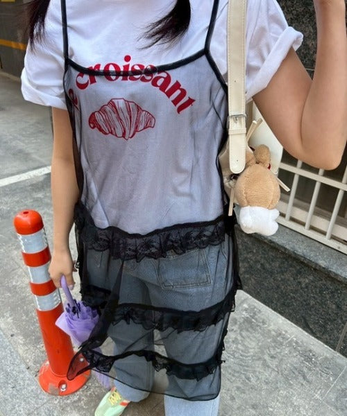 ipugo / イプゴ レイヤードレースキャミワンピース