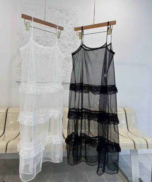 ipugo / イプゴ レイヤードレースキャミワンピース