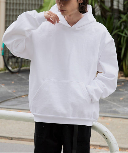 Los Angeles Apparel / 14oz L/S HEAVY FLEECE HOOD PO [WHITE]