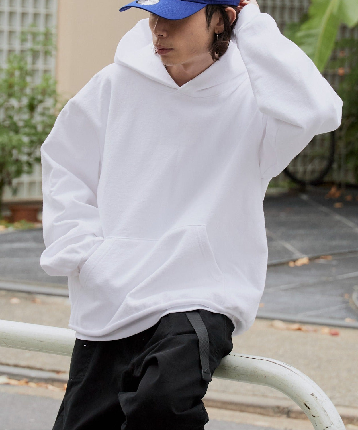 Los Angeles Apparel / 14oz L/S HEAVY FLEECE HOOD PO [WHITE]