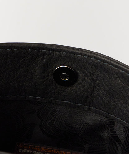 MR.OLIVE / IMPERMA-LEATHER/GUSSET POCKET COMPACT SHOULDER BAG