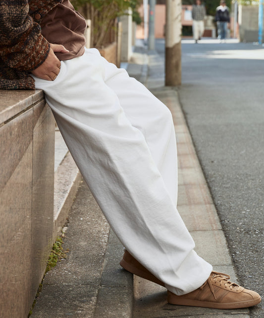 LOS ANGELES APPAREL / Heavy Fleece Sweat pant 14oz [WHITE]