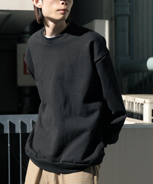 Los Angels Apparel / 14oz L/S HEAVY FLEECE PO CREW [BLACK]