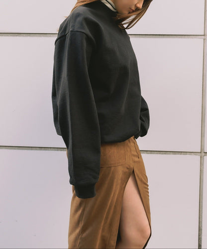 Los Angels Apparel / 14oz L/S HEAVY FLEECE PO CREW [BLACK]