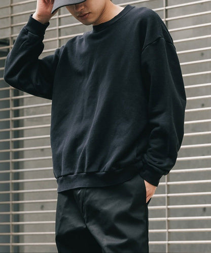 Los Angels Apparel / 14oz L/S HEAVY FLEECE PO CREW [BLACK]