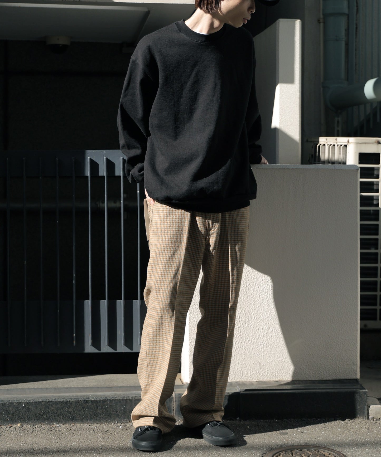 Los Angels Apparel / 14oz L/S HEAVY FLEECE PO CREW [BLACK]