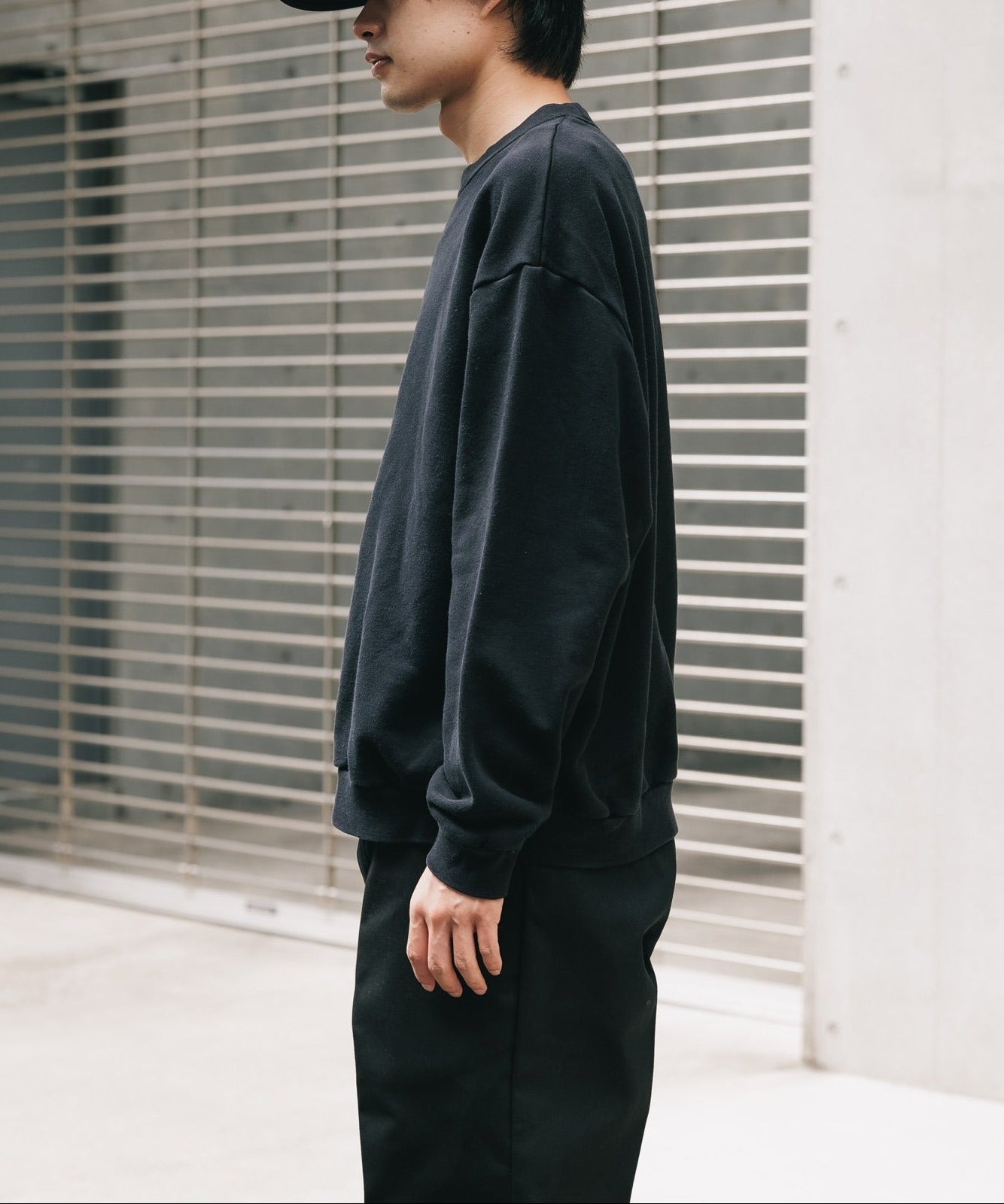 Los Angels Apparel / 14oz L/S HEAVY FLEECE PO CREW [BLACK]