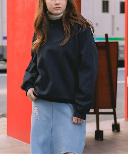 Los Angels Apparel / 14oz L/S HEAVY FLEECE PO CREW [NAVY]