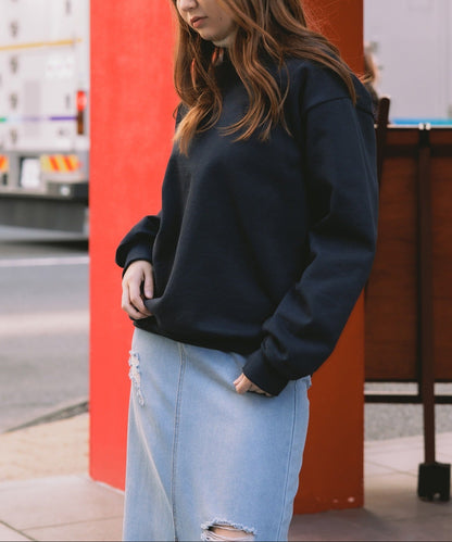 Los Angels Apparel / 14oz L/S HEAVY FLEECE PO CREW [NAVY]