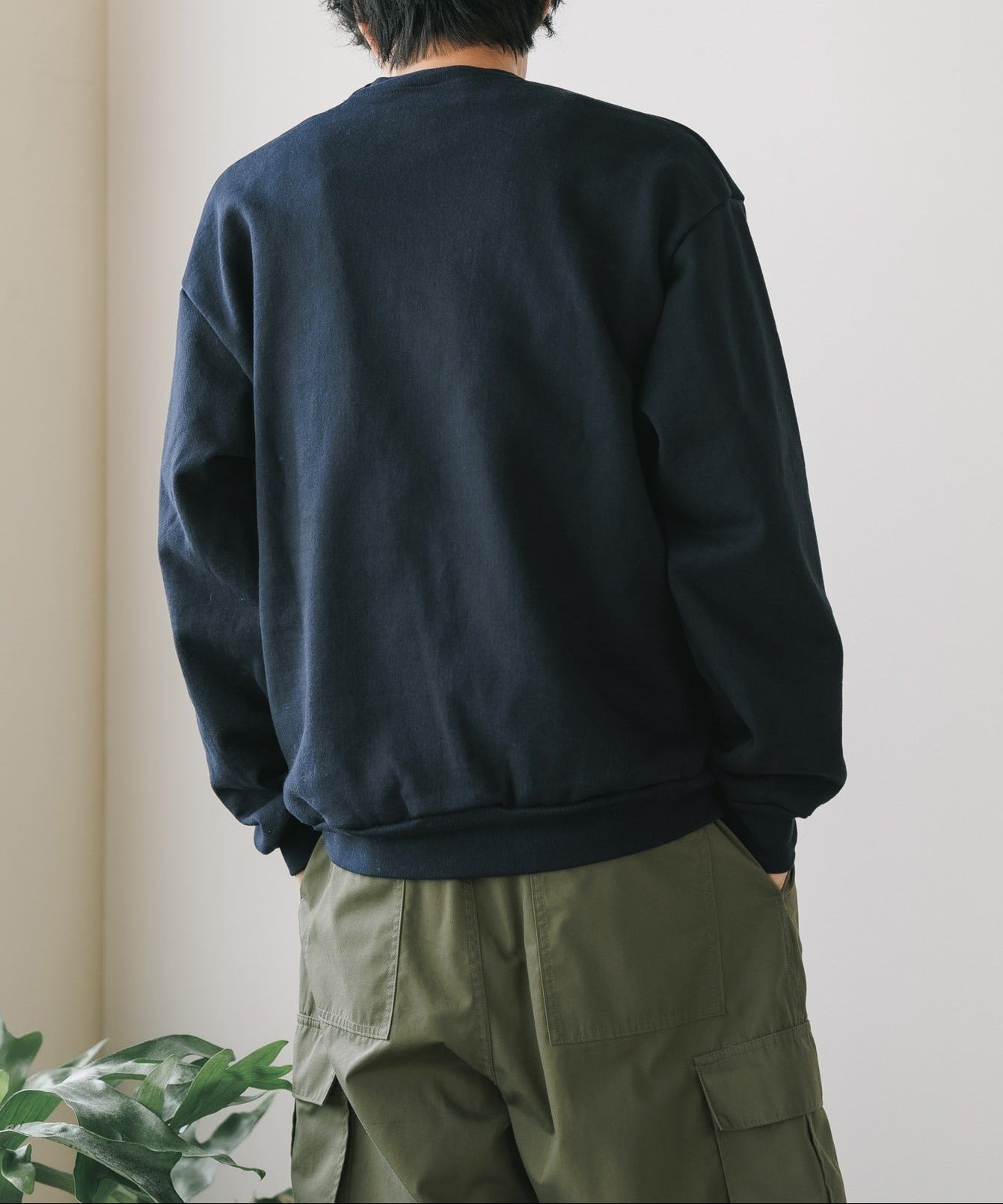 Los Angels Apparel / 14oz L/S HEAVY FLEECE PO CREW [NAVY]