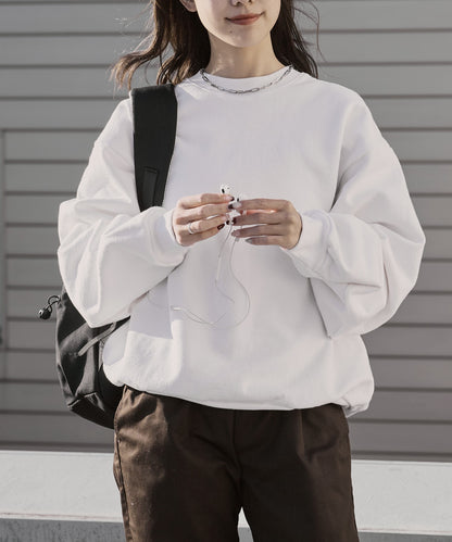 Los Angels Apparel / 14oz L/S HEAVY FLEECE PO CREW [WHITE]