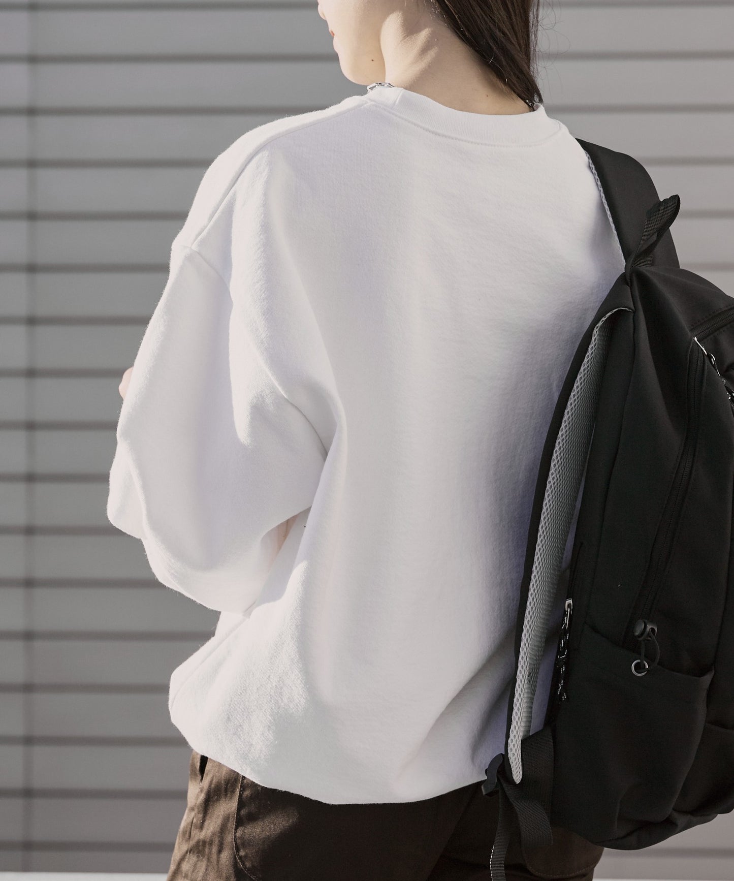 Los Angels Apparel / 14oz L/S HEAVY FLEECE PO CREW [WHITE]