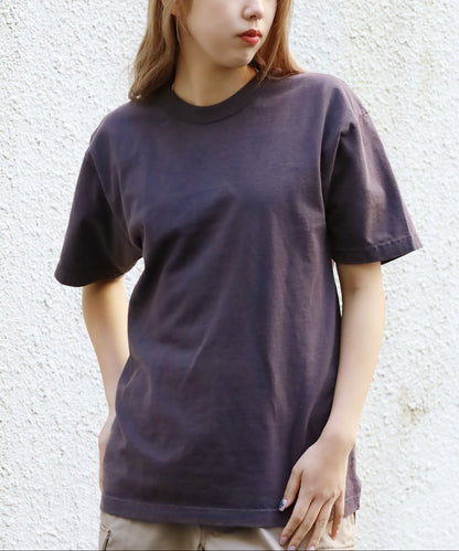 Los Angeles Apparel / Short Sleeve Binding Garment Dye T-Shirt [CHARCOAL]