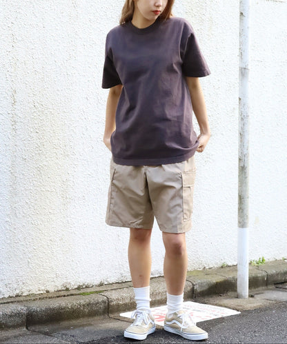Los Angeles Apparel / Short Sleeve Binding Garment Dye T-Shirt [CHARCOAL]