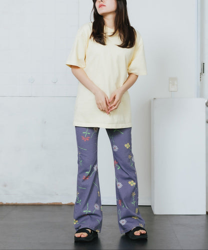 Los Angeles Apparel / Short Sleeve Binding Garment Dye T-Shirt [YELLOW]