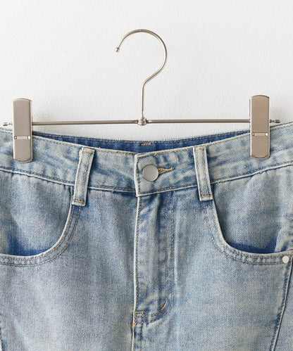 CHICK / Side Damage Denim Mini Skirt