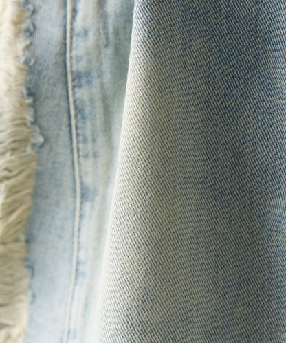 CHICK / Side Damage Denim Mini Skirt