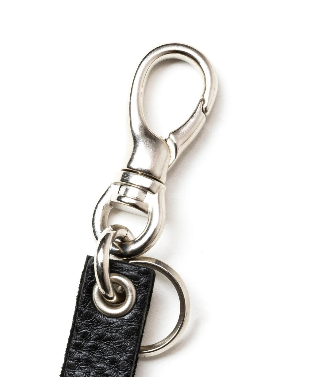 CALEE / STUDS&KNITTING LEATHER LONG KEY RING キーリング