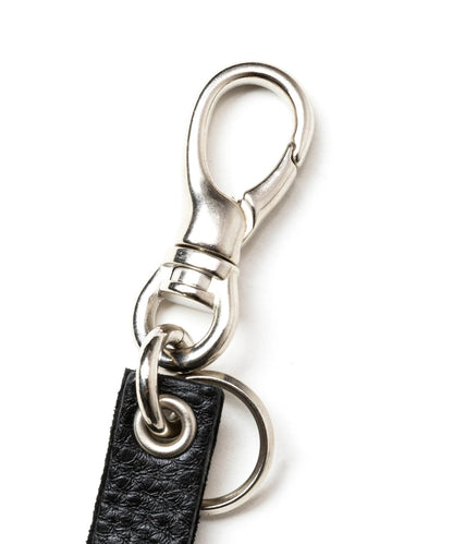 CALEE / STUDS&KNITTING LEATHER LONG KEY RING キーリング