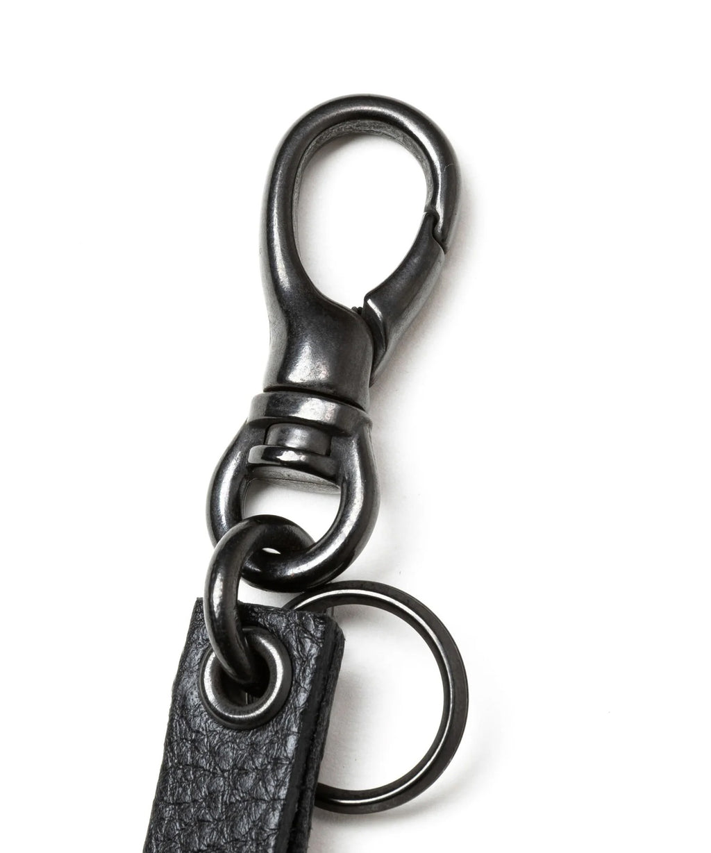 CALEE / STUDS&KNITTING LEATHER LONG KEY RING キーリング