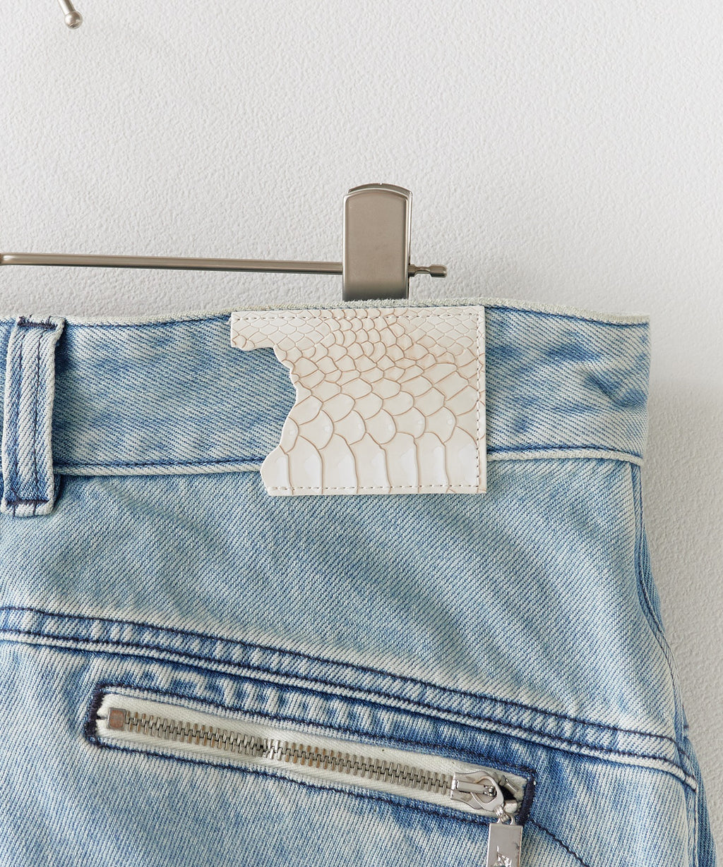 PANQ / 2024FW Washed Deconstruct Belt Jeans デニムパンツ