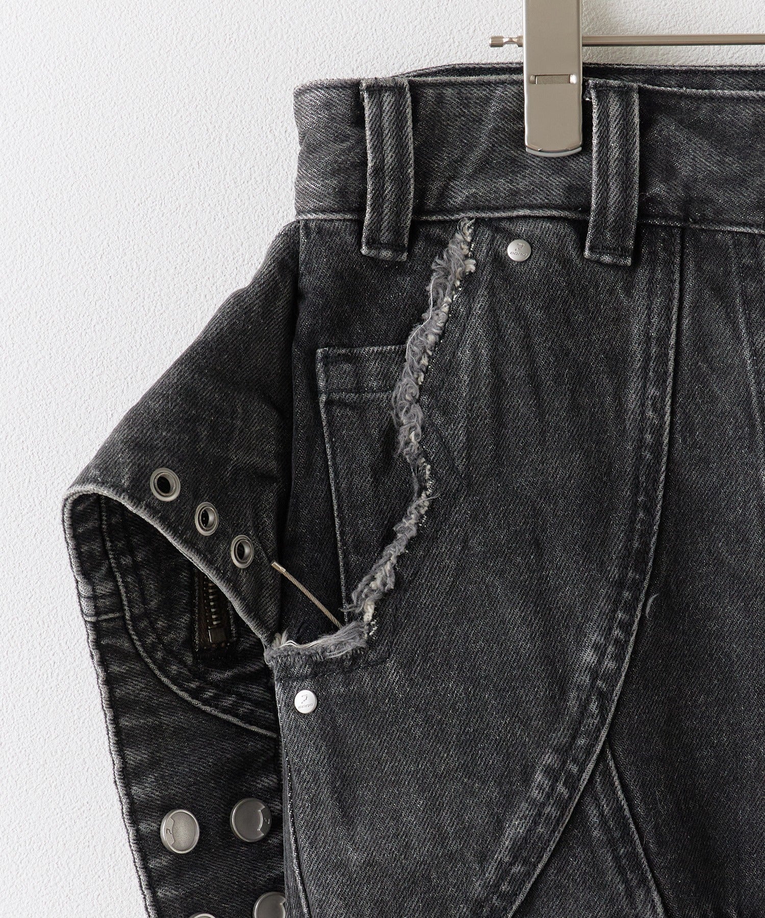 PANQ / 2024FW Washed Deconstruct Belt Jeans デニムパンツ