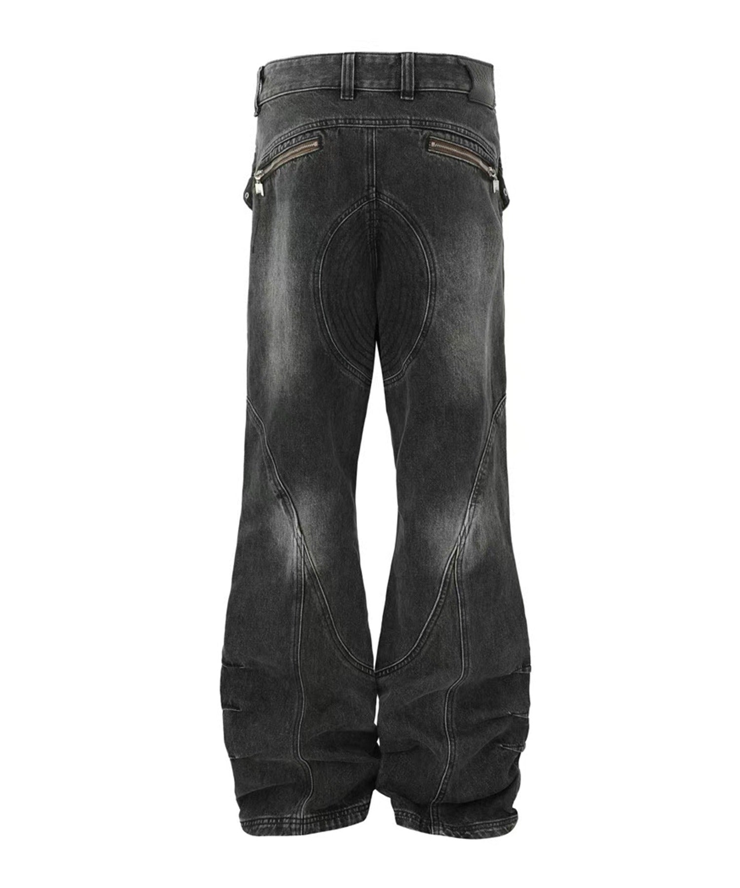 PANQ / 2024FW Washed Deconstruct Belt Jeans デニムパンツ