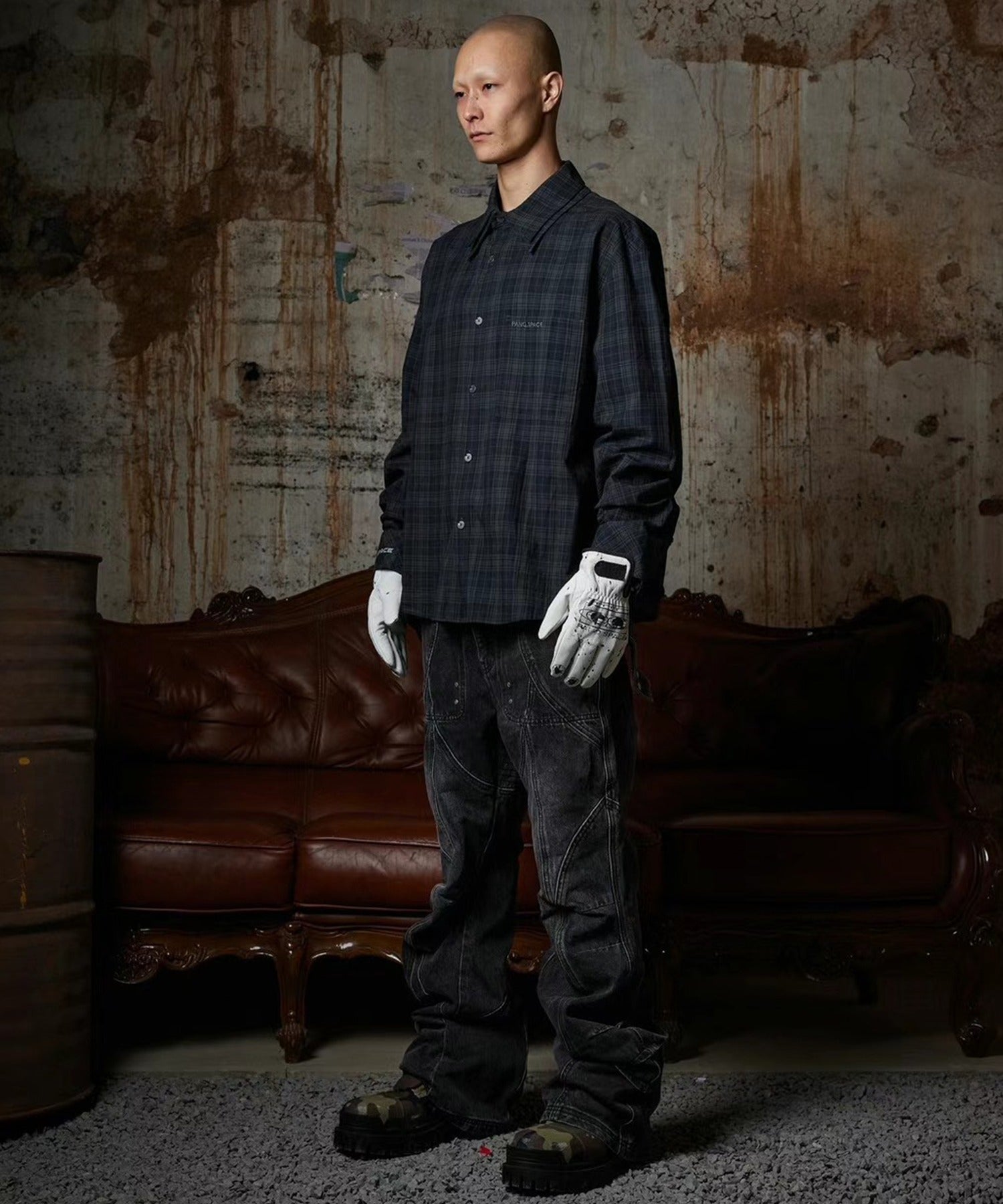 PANQ / 2024FW Washed Deconstruct Belt Jeans デニムパンツ