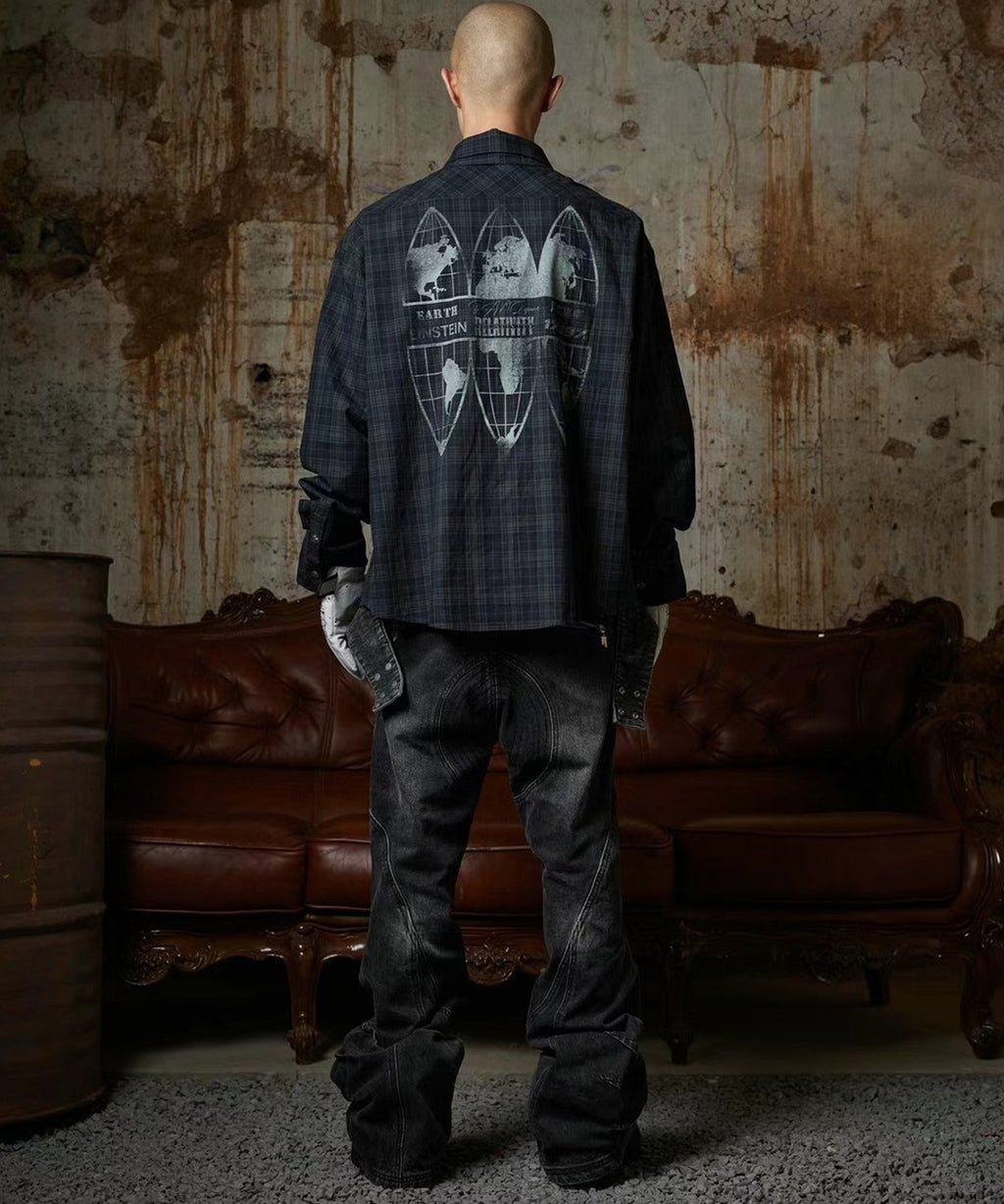 PANQ / 2024FW Washed Deconstruct Belt Jeans デニムパンツ