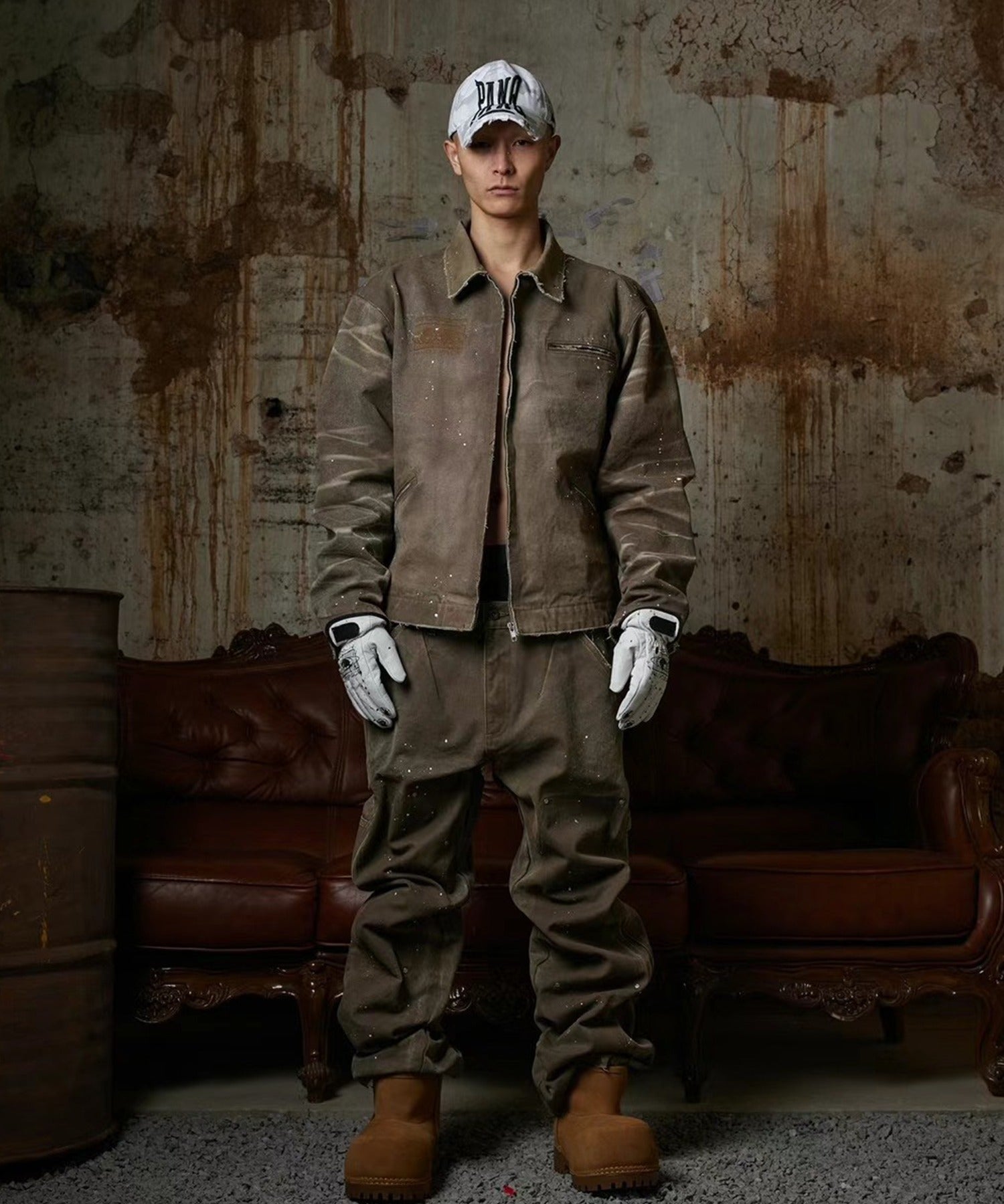 PANQ / PANQ 2025 THE ROSE BLOOMING AT THE MUZZLE DETORIT DENIM SET ジャケット