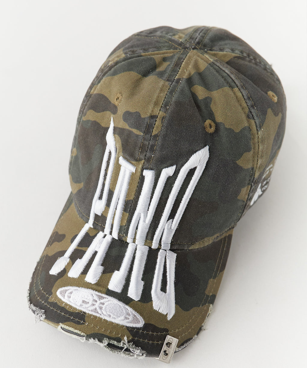 PANQ / 2024FW PIN-ATTACHED DESTORYED CAMO CAPS キャップ