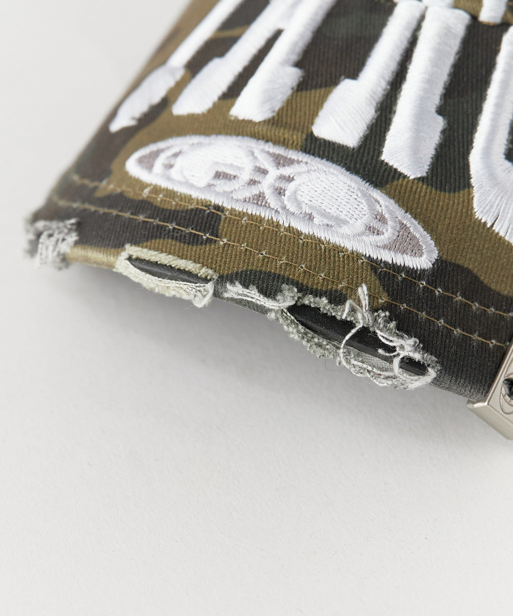 PANQ / 2024FW PIN-ATTACHED DESTORYED CAMO CAPS キャップ