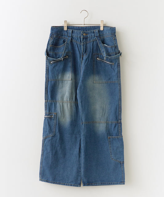 Theater code / Zip pocket denim pants