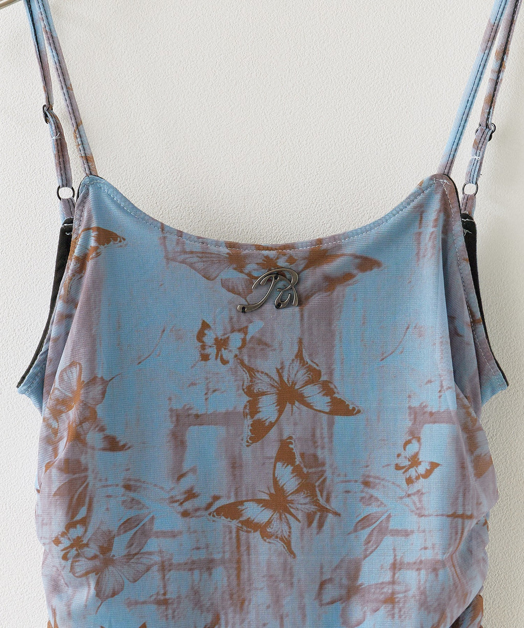 CHICK / Floral sheer camisole