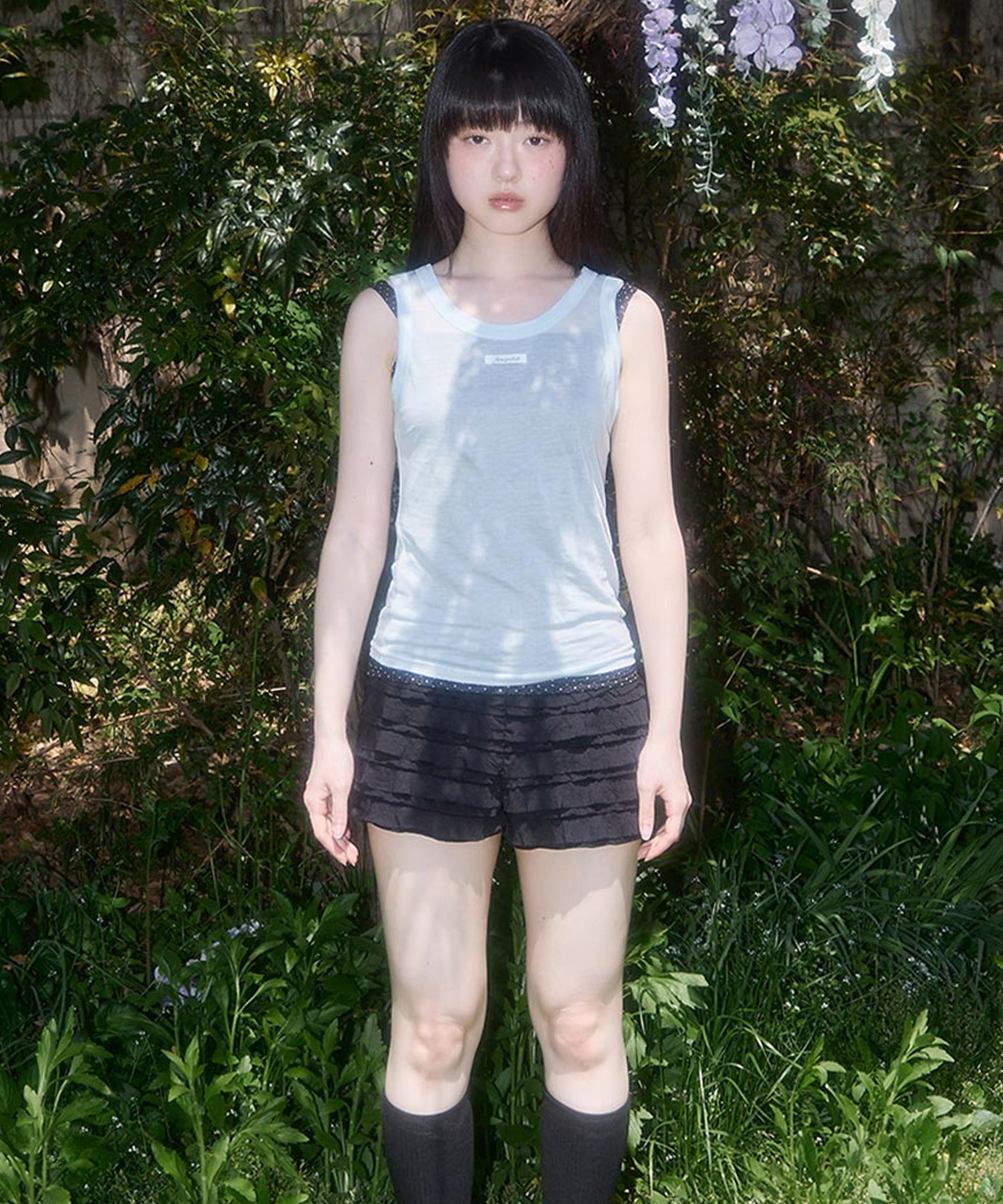 FANCY CLUB / 3-Way Dot Mesh Layered Sleeveless タンクトップ