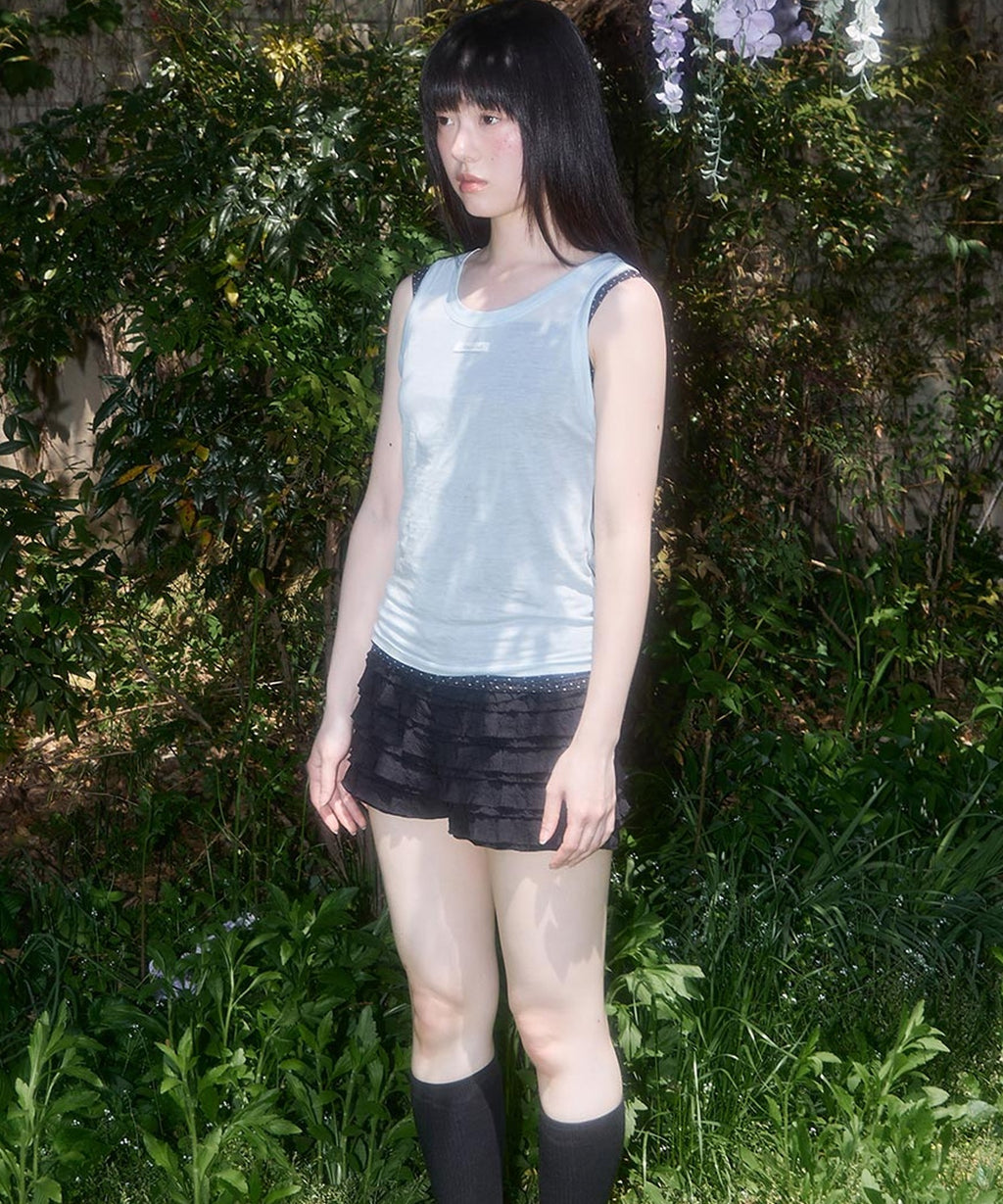 FANCY CLUB / 3-Way Dot Mesh Layered Sleeveless タンクトップ