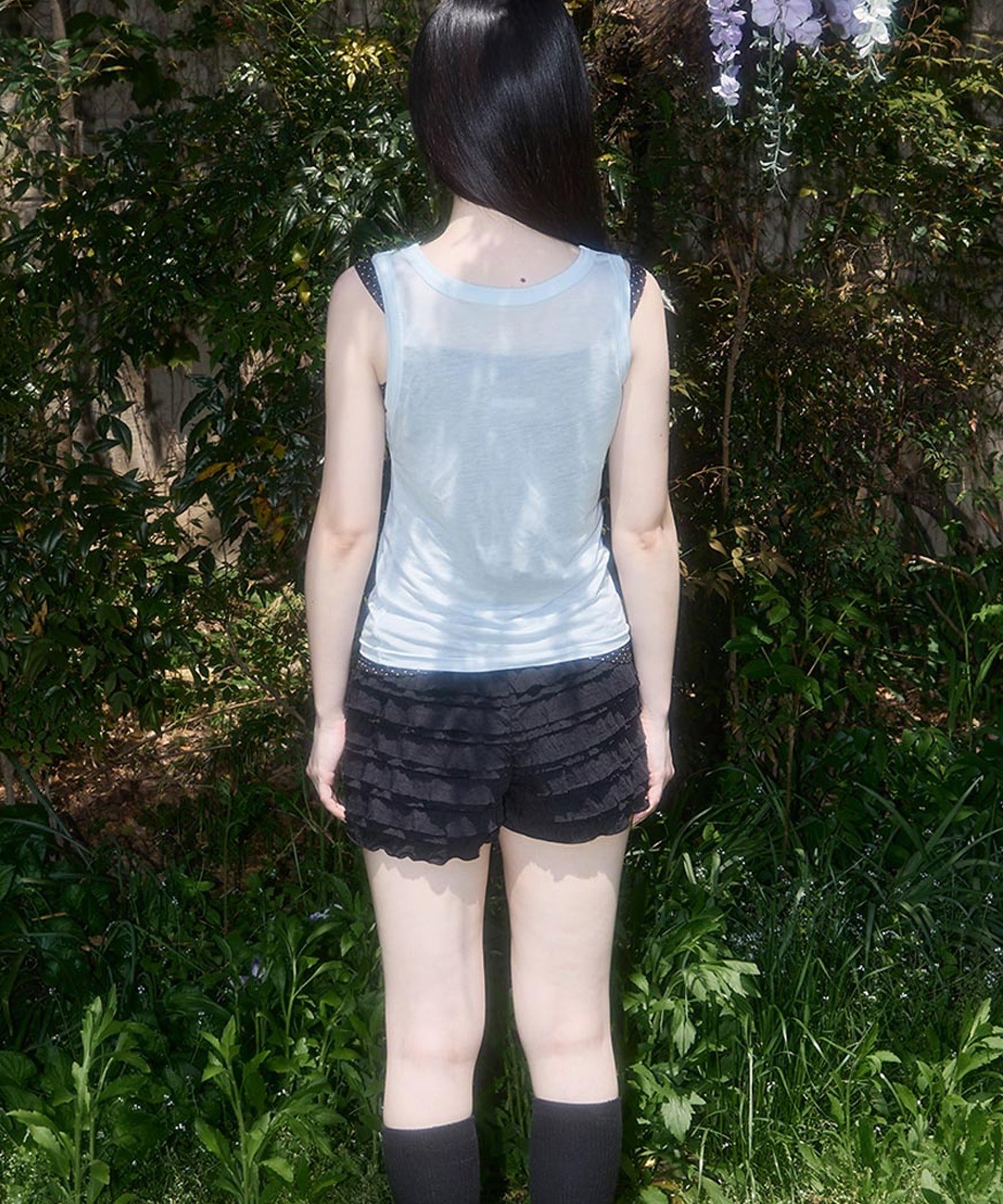 FANCY CLUB / 3-Way Dot Mesh Layered Sleeveless タンクトップ