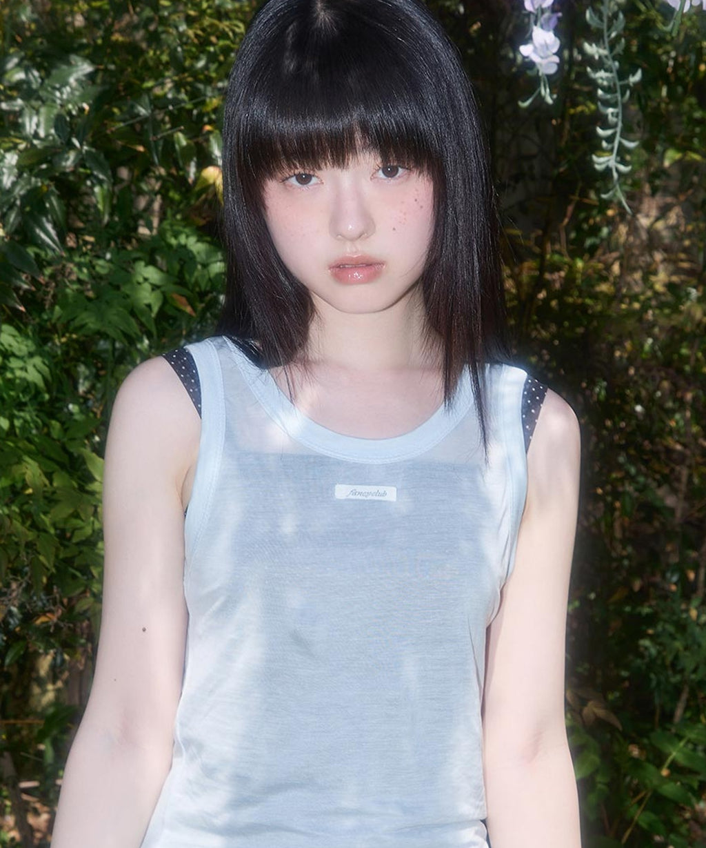 FANCY CLUB / 3-Way Dot Mesh Layered Sleeveless タンクトップ