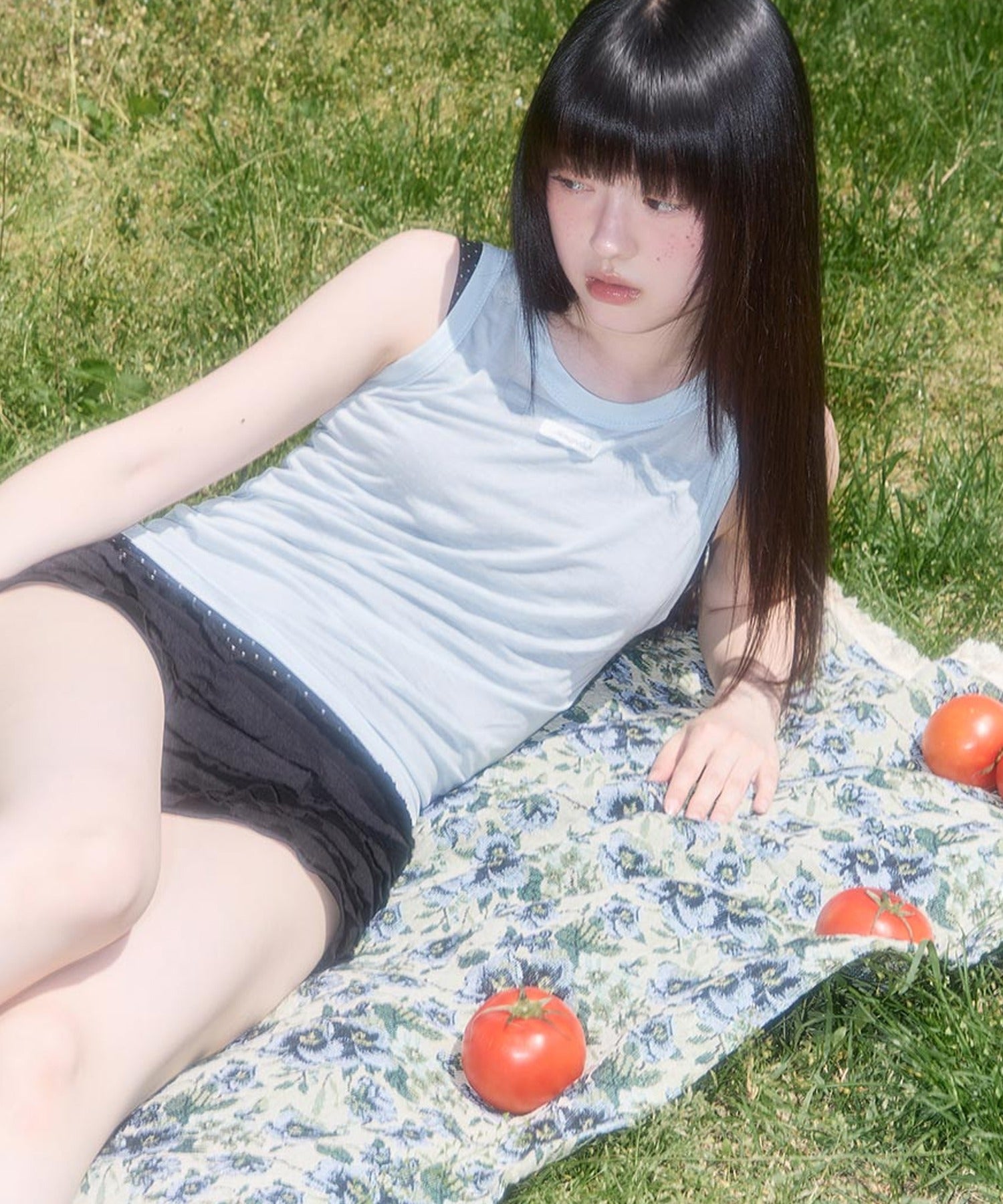 FANCY CLUB / 3-Way Dot Mesh Layered Sleeveless タンクトップ